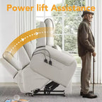 Electric Power Lift Recliner with Heat and Massage for Elderly