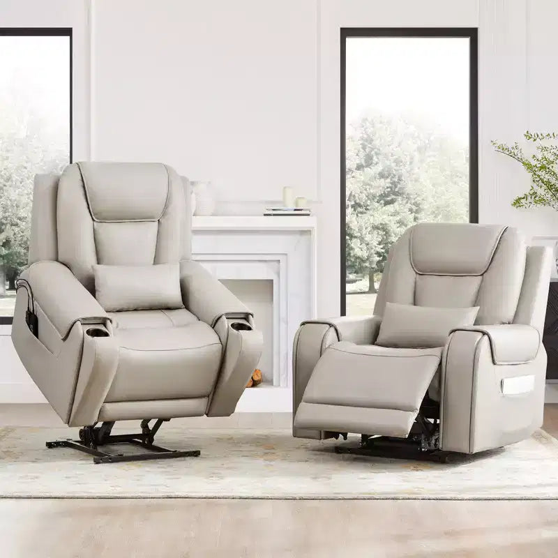 Electric Power Lift Recliner with Heat and Massage for Elderly