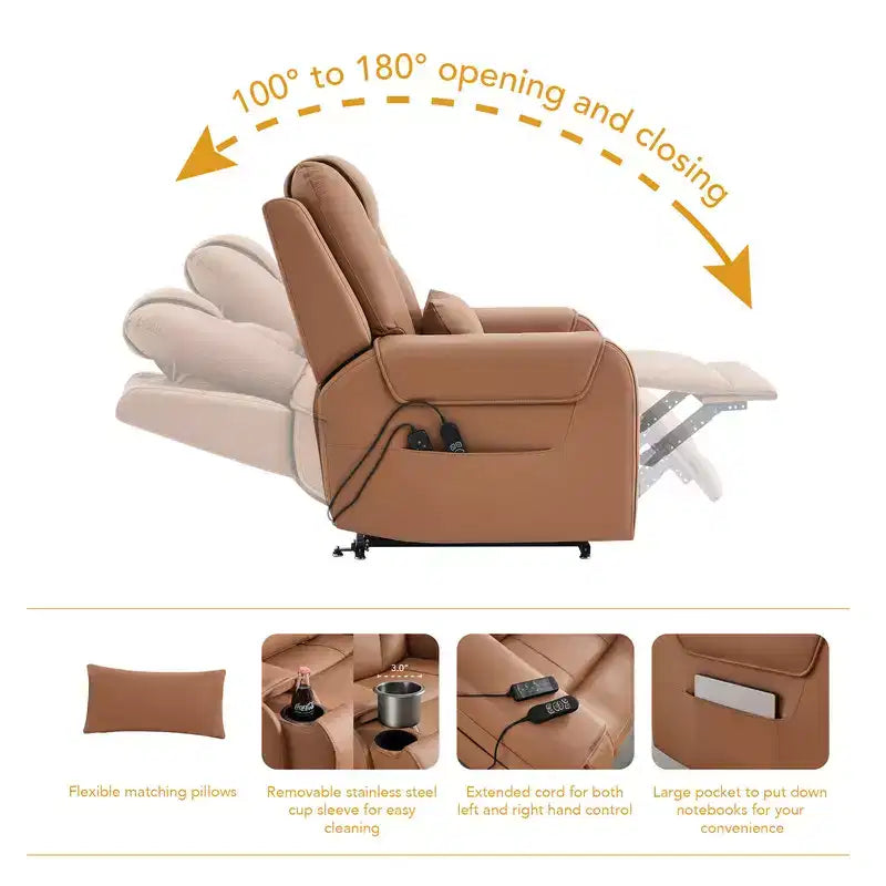 Electric Power Lift Recliner with Heat and Massage for Elderly