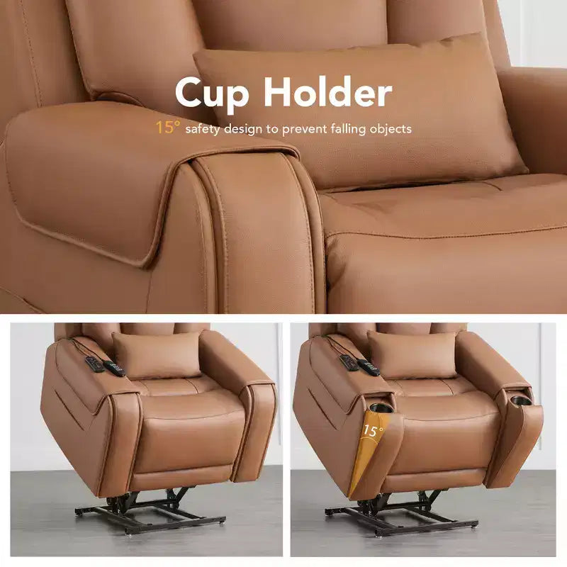 Electric Power Lift Recliner with Heat and Massage for Elderly