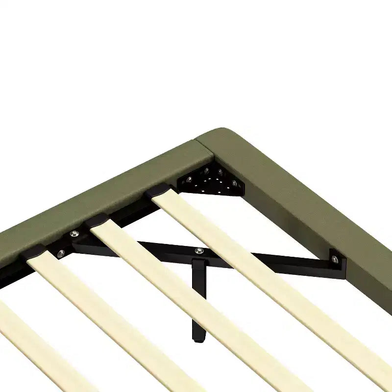Full/Queen Size Platform Bed Frame with PU Leather Upholstery and LED Light