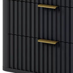 6-Drawer Wood Dresser with Fluted Panel Design