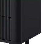 6-Drawer Wood Dresser with Fluted Panel Design