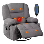 Swivel Recliner Chair with Heat and Massage