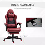 High-Back Gaming Chair with Headrest, Computer Chair with Lumbar Support and Footrest, Office Chair for Study, Reading Room