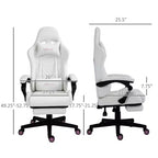 High-Back Gaming Chair with Headrest, Computer Chair with Lumbar Support and Footrest, Office Chair for Study, Reading Room