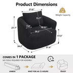 Modern 360° Swivel Accent Barrel Chair with Soft Pillow