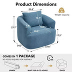 Modern 360° Swivel Accent Barrel Chair with Soft Pillow