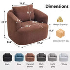 Modern 360° Swivel Accent Barrel Chair with Soft Pillow