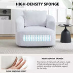 Modern 360° Swivel Accent Barrel Chair with Soft Pillow