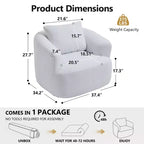 Modern 360° Swivel Accent Barrel Chair with Soft Pillow