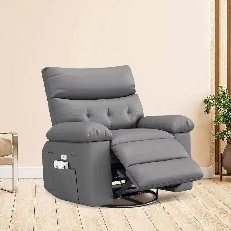 Electric Lift Recliner Chair with Swivel, Massage, Heat and Rocking Function