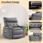 Electric Lift Recliner Chair with Swivel, Massage, Heat and Rocking Function