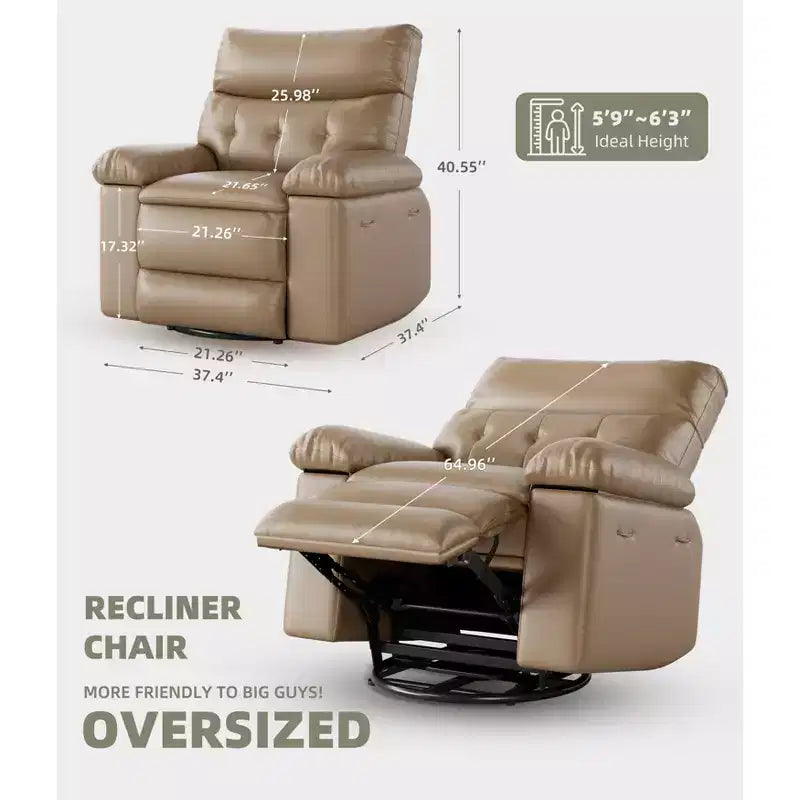 Electric Lift Recliner Chair with Swivel, Massage, Heat and Rocking Function