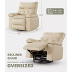 Electric Lift Recliner Chair with Swivel, Massage, Heat and Rocking Function