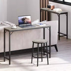 39.4" Gray Narrow Console Table for Entryway - Industrial Rustic Design