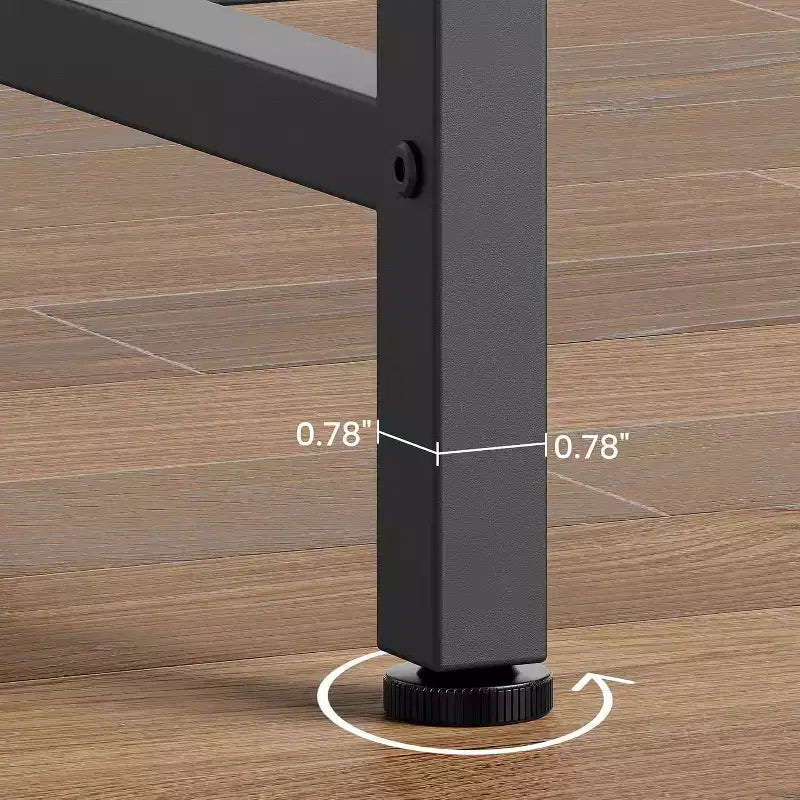 39.4" Gray Narrow Console Table for Entryway - Industrial Rustic Design