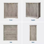 Fluted Sideboard Buffet Cabinet with 2 Doors, 2 Drawers and Adjustable Shelves
