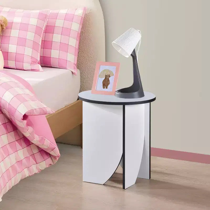 Modern Round End Table — Contemporary Accent for Living Room or Bedroom