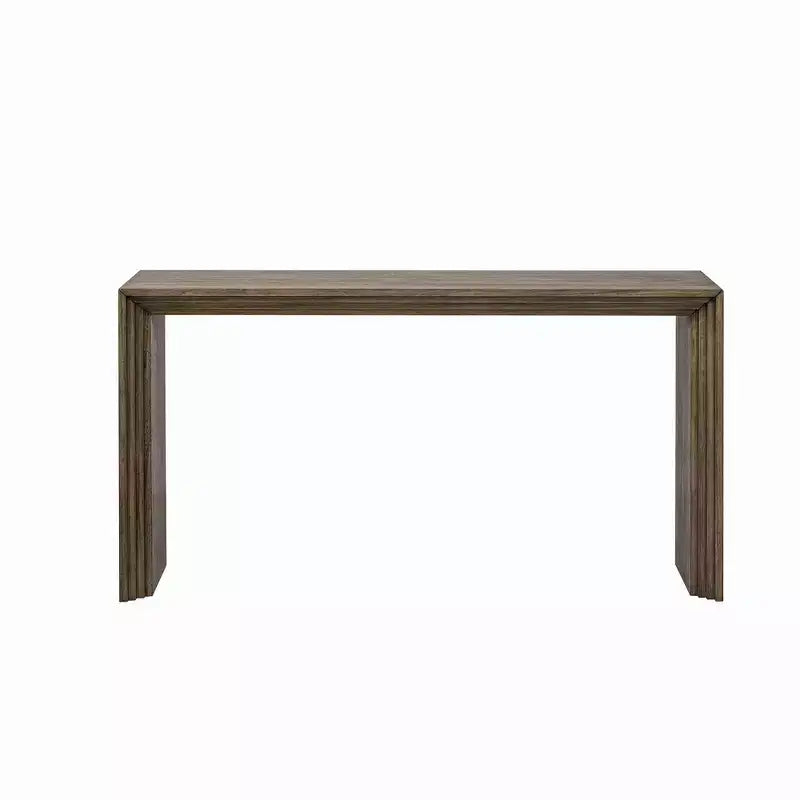 Modern Entryway Console Table with Paulownia Veneer and Thick Tabletop, Accent Table for Foyer and Living Room