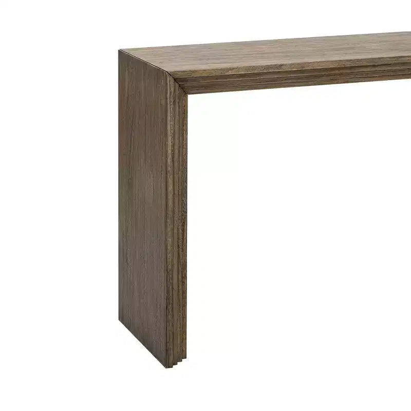 Modern Entryway Console Table with Paulownia Veneer and Thick Tabletop, Accent Table for Foyer and Living Room
