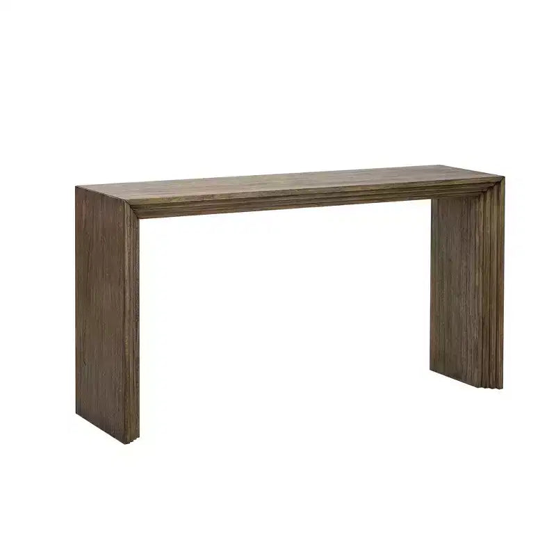 Modern Entryway Console Table with Paulownia Veneer and Thick Tabletop, Accent Table for Foyer and Living Room
