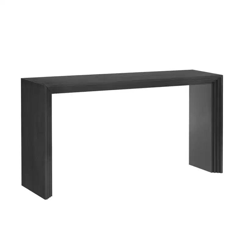 Modern Entryway Console Table with Paulownia Veneer and Thick Tabletop, Accent Table for Foyer and Living Room