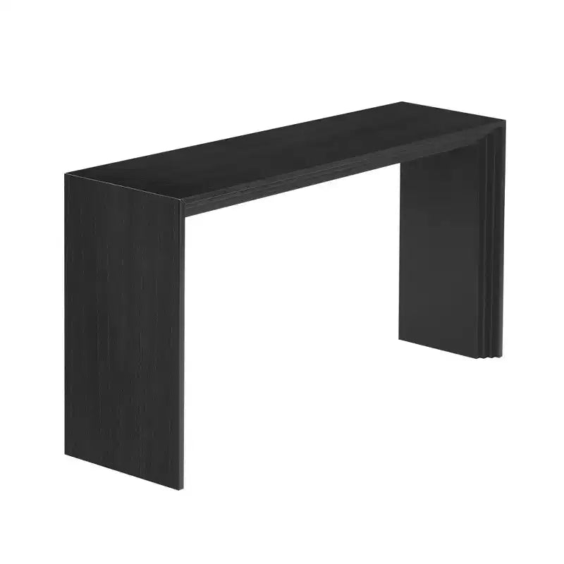 Modern Entryway Console Table with Paulownia Veneer and Thick Tabletop, Accent Table for Foyer and Living Room