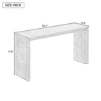 Modern Entryway Console Table with Paulownia Veneer and Thick Tabletop, Accent Table for Foyer and Living Room