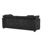 Modern 83.5" 3-Seater Chenille Upholstered Sofa with Flared Arms