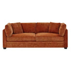 Modern 83.5" 3-Seater Chenille Upholstered Sofa with Flared Arms