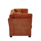 Modern 83.5" 3-Seater Chenille Upholstered Sofa with Flared Arms