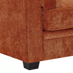 Modern 83.5" 3-Seater Chenille Upholstered Sofa with Flared Arms