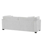 Modern 83.5" 3-Seater Chenille Upholstered Sofa with Flared Arms