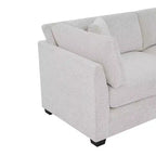 Modern 83.5" 3-Seater Chenille Upholstered Sofa with Flared Arms