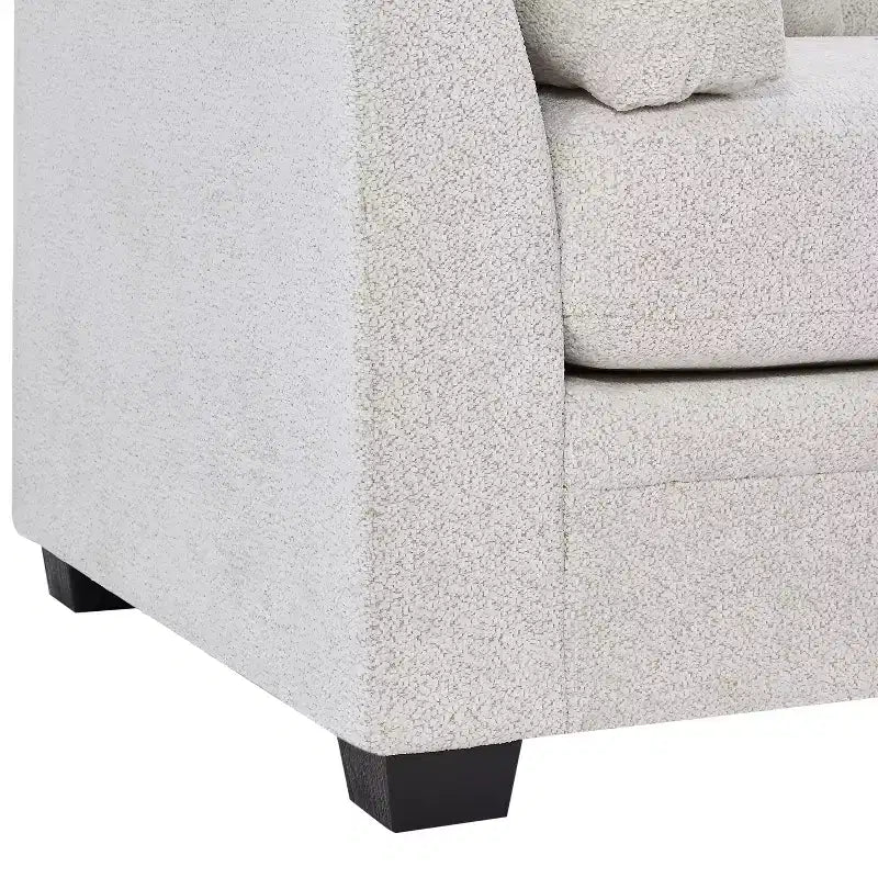 Modern 83.5" 3-Seater Chenille Upholstered Sofa with Flared Arms