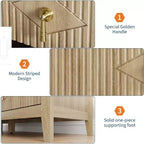 42.9" Tall Fluted 5-Drawer Dresser, Wood Chest of Drawers