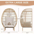 Wicker Egg Chair with Cushion
