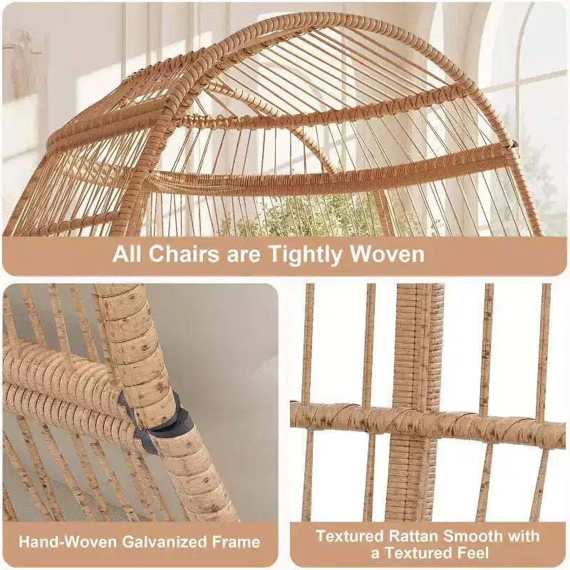 Wicker Egg Chair with Cushion
