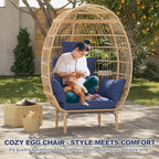 Wicker Egg Chair with Cushion