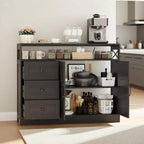 Farmhouse Sideboard Cabinet with Storage, Buffet Table with Adjustable Shelves, Multi-Functional Kitchen Cabinet for Living Room Dining Room