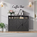 Farmhouse Sideboard Cabinet with Storage, Buffet Table with Adjustable Shelves, Multi-Functional Kitchen Cabinet for Living Room Dining Room