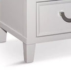 White 2-Drawer Nightstand with Chrome Pulls