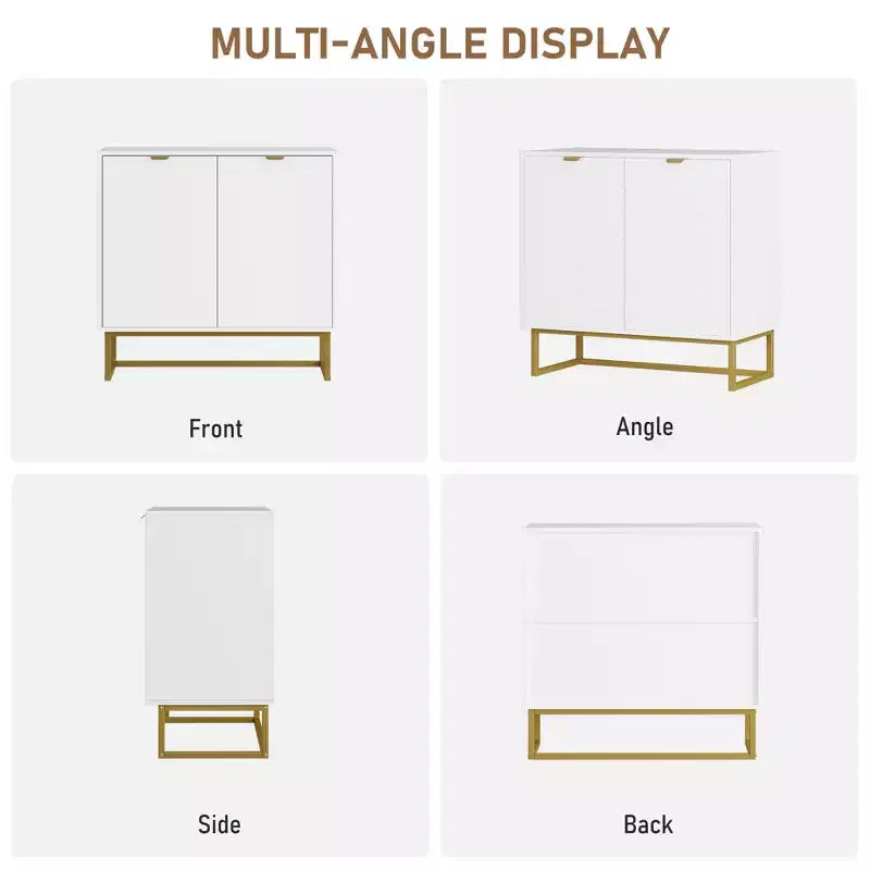 31.5" Sideboard Buffet Cabinet with Metal Legs