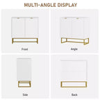 31.5" Sideboard Buffet Cabinet with Metal Legs