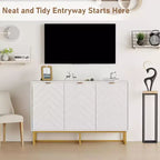 31.5" Sideboard Buffet Cabinet with Metal Legs