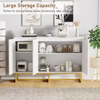 31.5" Sideboard Buffet Cabinet with Metal Legs