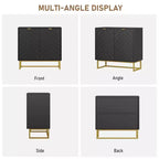 31.5" Sideboard Buffet Cabinet with Metal Legs