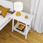 Solid Wood Nightstand, Mid-Century Modern Bedside Table, Side Table for Bedroom