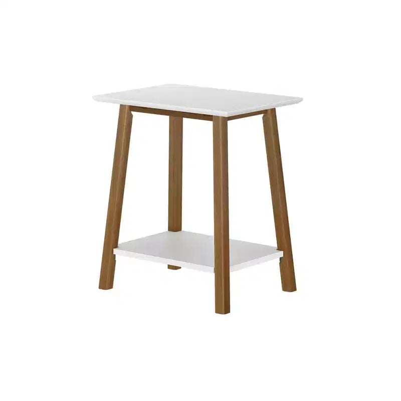 Solid Wood Nightstand, Mid-Century Modern Bedside Table, Side Table for Bedroom
